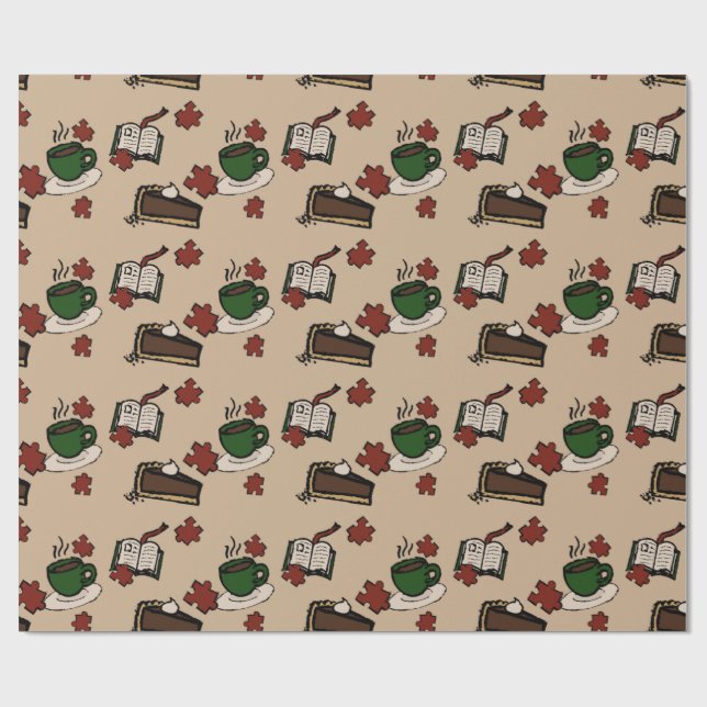 Kaffepappersinslagspapper Presentpapper (Platt)