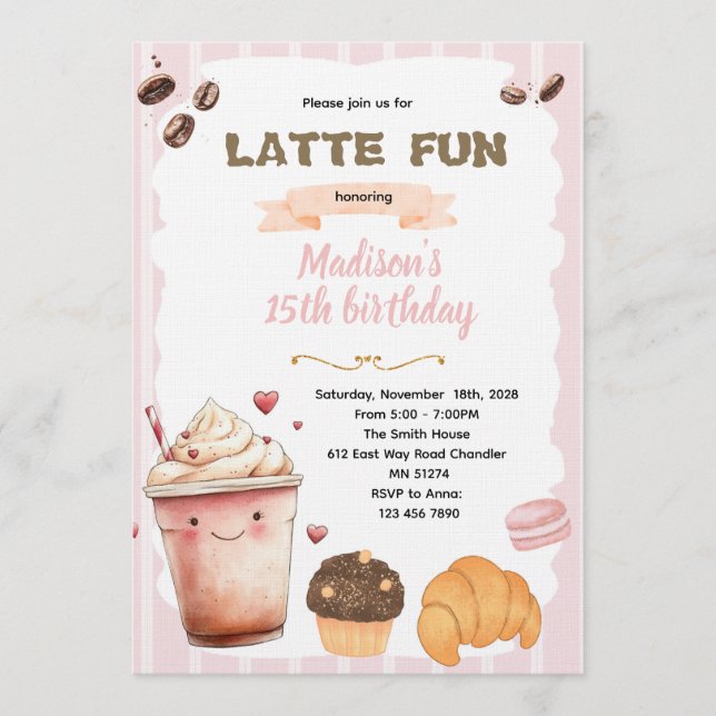 KaffepartajInvitation Inbjudningar (Framsida)