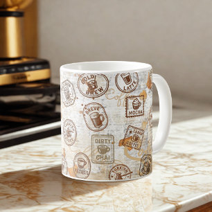 Kaffepasset Vintage Frimärke Kaffemugg