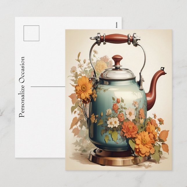 Kaffepaus Tekid Fika Tillfälle  Helg Vykort (Fram/baksida)