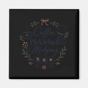 Kaffepickleball Mahjong-spel Mahj Magnet
