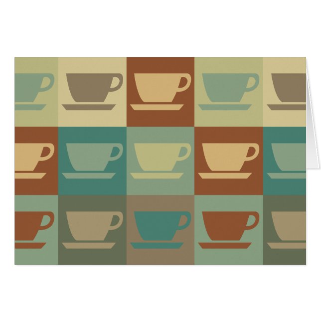 Kaffepopkonst Hälsningskort (Framsidan Horizontal)