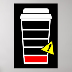 Kaffeposter, lågt koffein, ICONS, svart. Poster