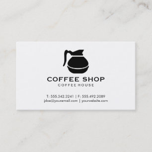 Kaffepot (svart) visitkort