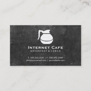 Kaffepot (vitt), skiffer visitkort