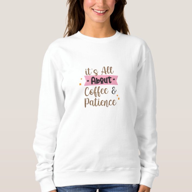 Kaffeprintad t-shirt-sweatshirt t shirt (Framsida)