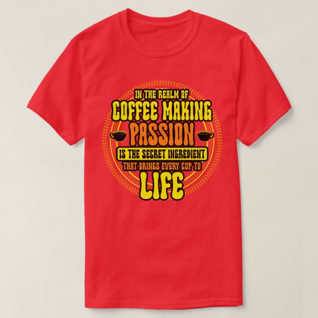 Kaffeproducent i form av Skapar kaffe T Shirt (Design framsida)