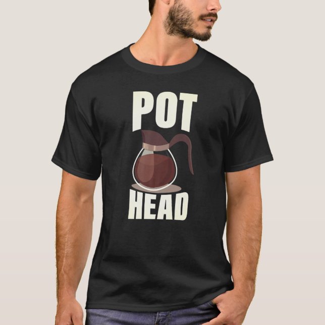 Kaffepthuvud som dricker Espresso Kaffeinben R T Shirt (Framsida)