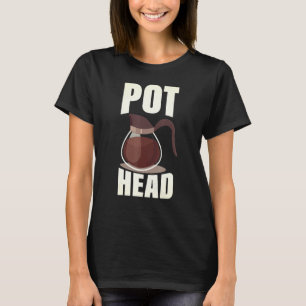 Kaffepthuvud som dricker Espresso koffeinbean T Shirt