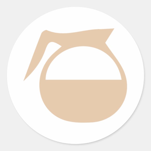 Kaffeptkonst Runt Klistermärke (Framsida)
