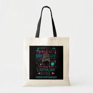 Kaffepubar Rubber-handskar Messy Bun Respiratory Tygkasse