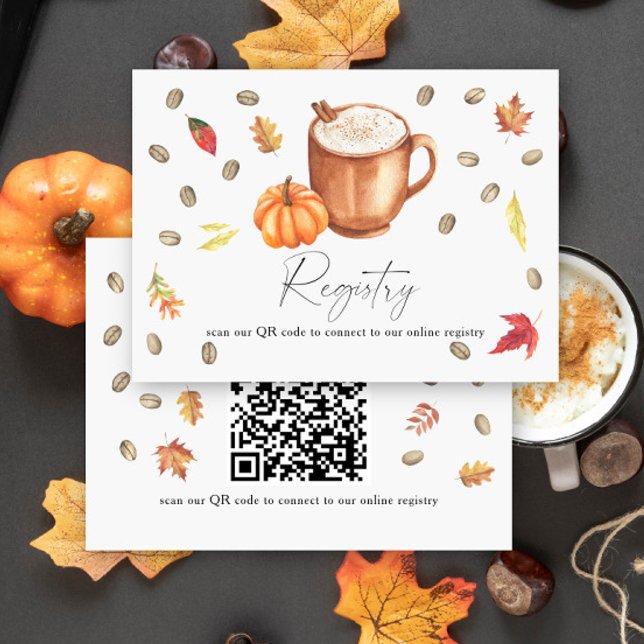 Kaffepumpa bröllopsdusch QR-kod för presentregiste Tilläggskort (Skapare uppladdad)