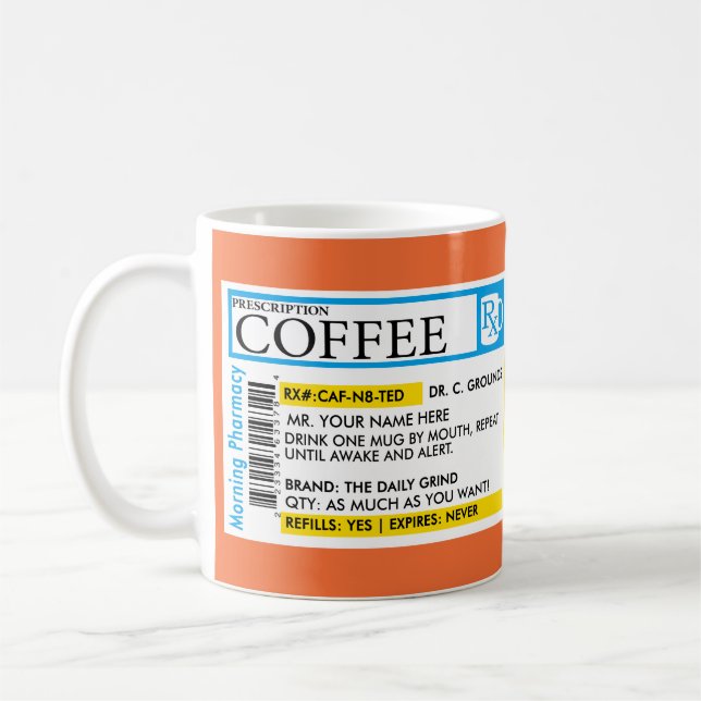 Kaffereceptmugg i 7 stilar! kaffemugg (Vänster)