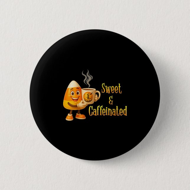 Kaffesallat och koffeinfri Candy corn Knapp (Framsida)