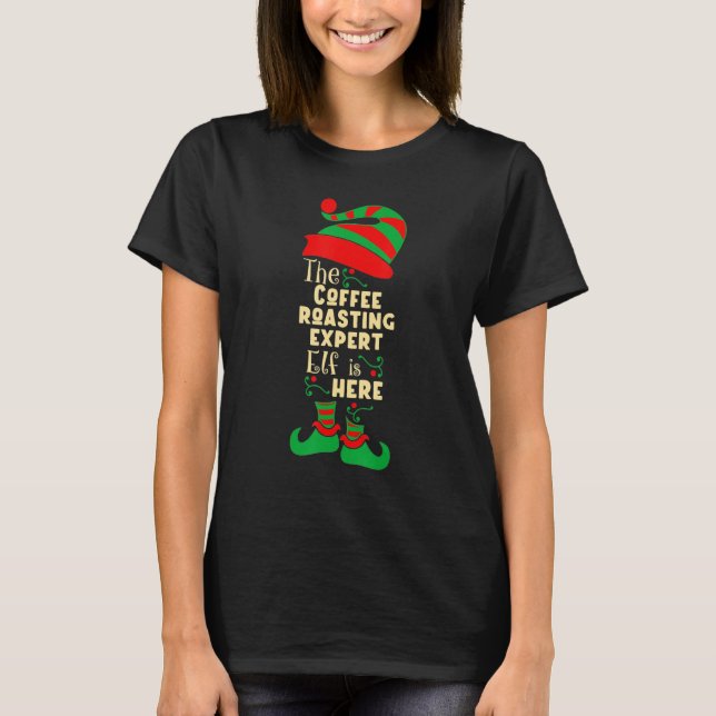 Kaffesästexpert Elf-julmatchning Fami T Shirt (Framsida)