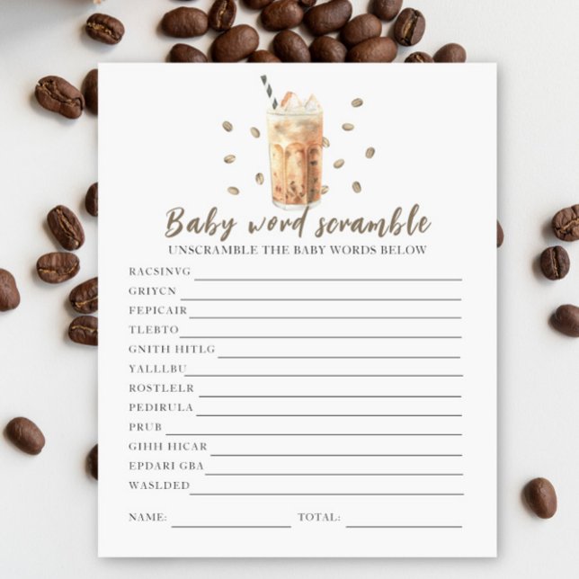 Kaffesbabydusch - Baby Ord-skam (Skapare uppladdad)