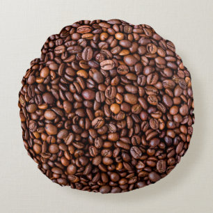 Kaffesbröd i struktur mönster rund kudde