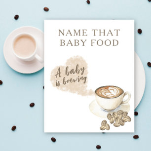 Kaffesbryggbabydusch Baby-matvilt Poster