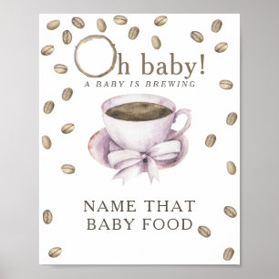 Kaffesbryggbabydusch Baby-matvilt Poster
