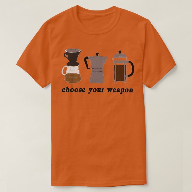 Kaffesbryggningsmetoder T Shirt (Design framsida)