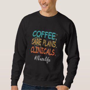 Kaffescheman Clinicals Nurse Life Perfekt Sur Lång Ärmad Tröja