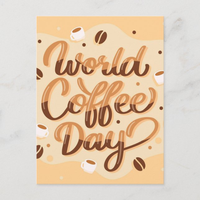 Kaffesdagen i internationell vykort (Framsida)