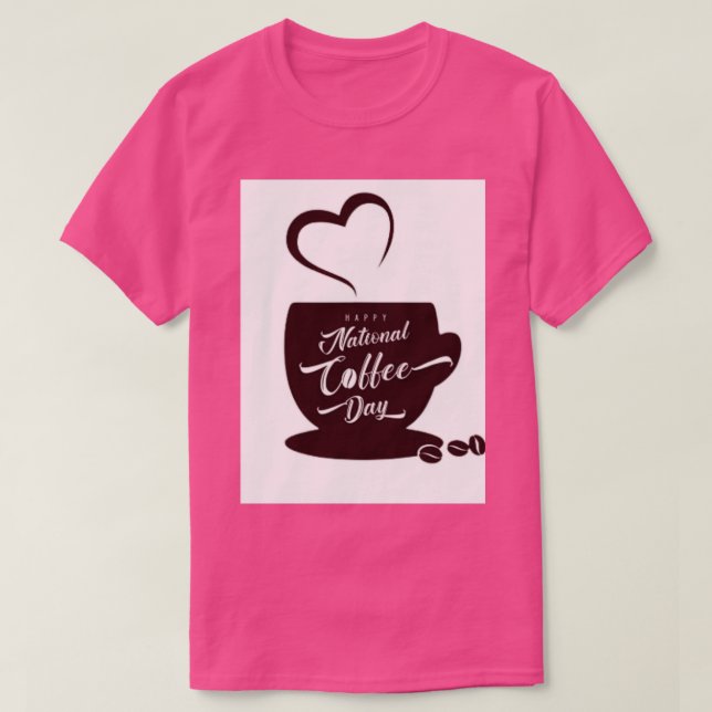 Kaffesdagen i Lycklig vid den nationella baristdag T Shirt (Design framsida)