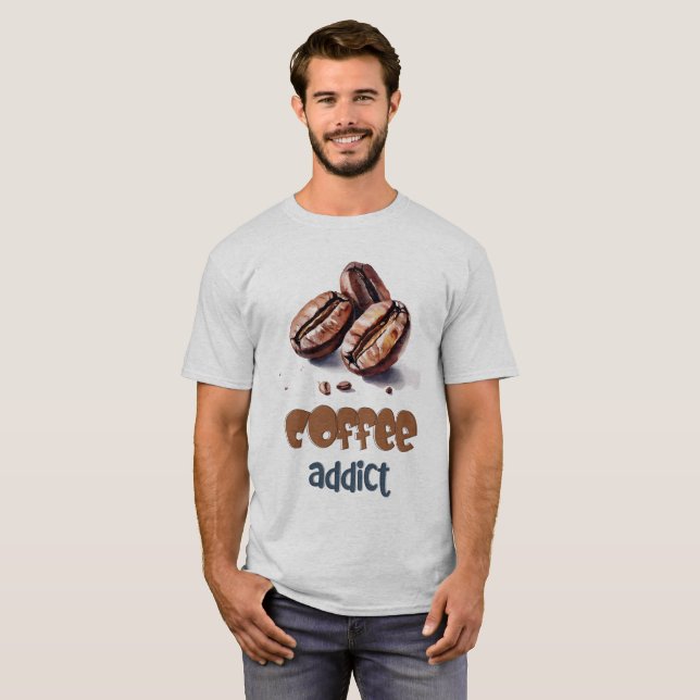 Kaffesdikat? Fira Kärlek i Caffeine T Shirt (Hel framsida)