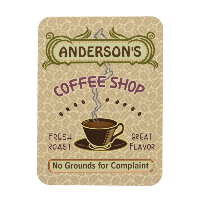 Kaffeshoppare med Kopp Skapar din egen Personlig Magnet (Vertikal)