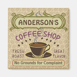 Kaffeshoppare med Kopp Skapar din egen Personlig Magnet