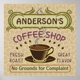 Kaffeshoppare med Kopp Skapar din egen Personlig Poster