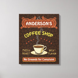 Kaffeshoppare med Mugg Skapar din egen Personlig Canvastryck
