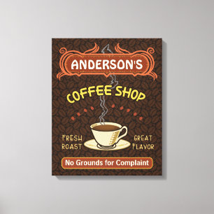 Kaffeshoppare med Mugg Skapar din egen Personlig Canvastryck