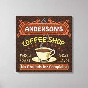Kaffeshoppare med Mugg Skapar din egen Personlig Canvastryck