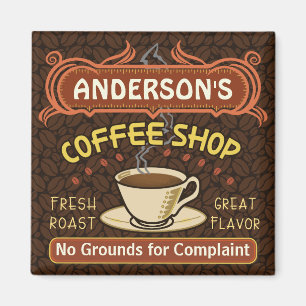Kaffeshoppare med Mugg Skapar din egen Personlig Magnet