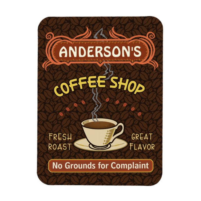 Kaffeshoppare med Mugg Skapar din egen Personlig Magnet (Vertikal)