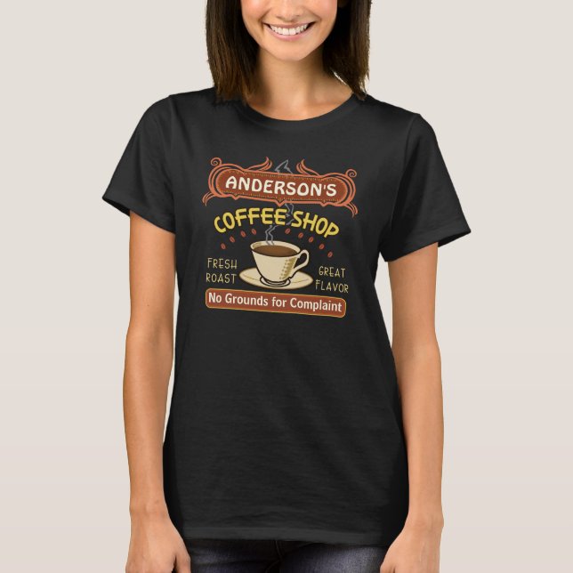 Kaffeshoppare med Mugg Skapar din egen Personlig T Shirt (Framsida)