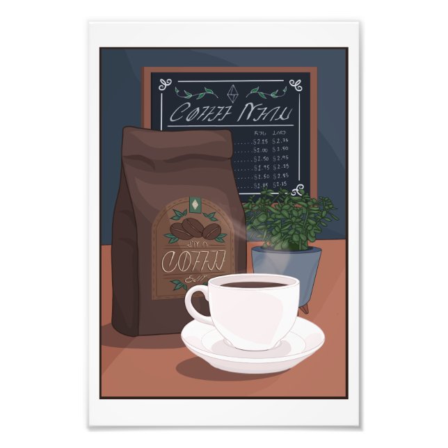 Kaffeshopparvektorgrafik från min Simma 4 CC Fototryck (Framsidan)