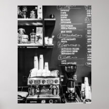 Kaffeshoppscen med Espresso Maskin