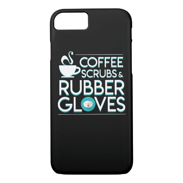Kaffesjuksköterskapride skurar Rubber handskar Case-Mate iPhone Skal (Baksida)