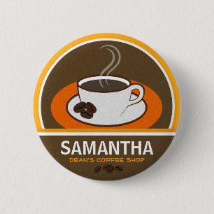 Kaffeskaffekaffe Kopp cafe Personals ID Namn brick Knapp