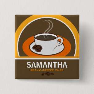 Kaffeskaffekaffe Kopp cafe Personals ID Namn brick Knapp