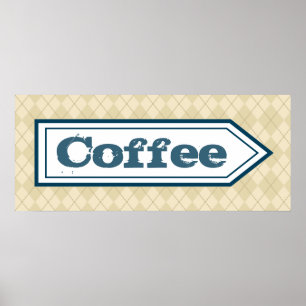 Kaffeskylt Affisch