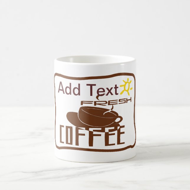 Kaffeskylt, lägg till namn kaffemugg (Center)