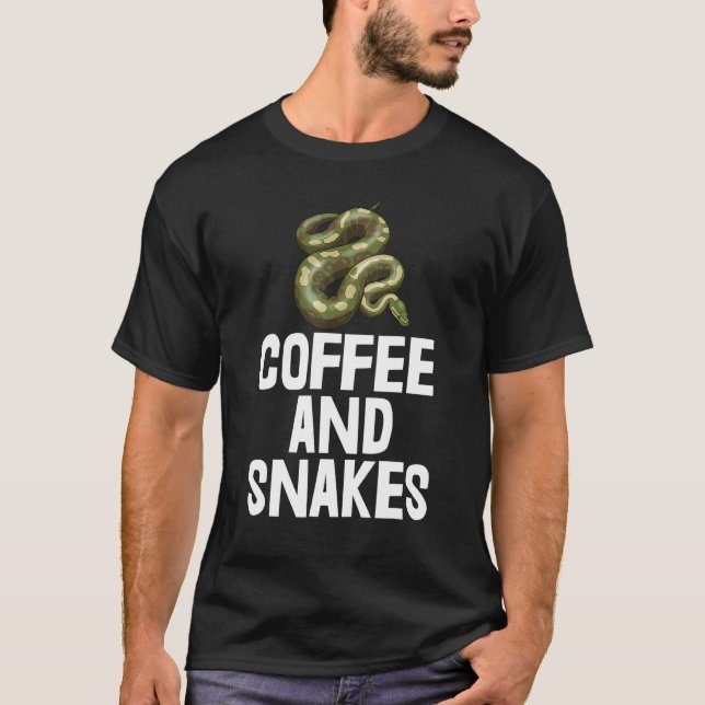Kaffeslangar Python Glidande Tees Orm T Shirt (Framsida)