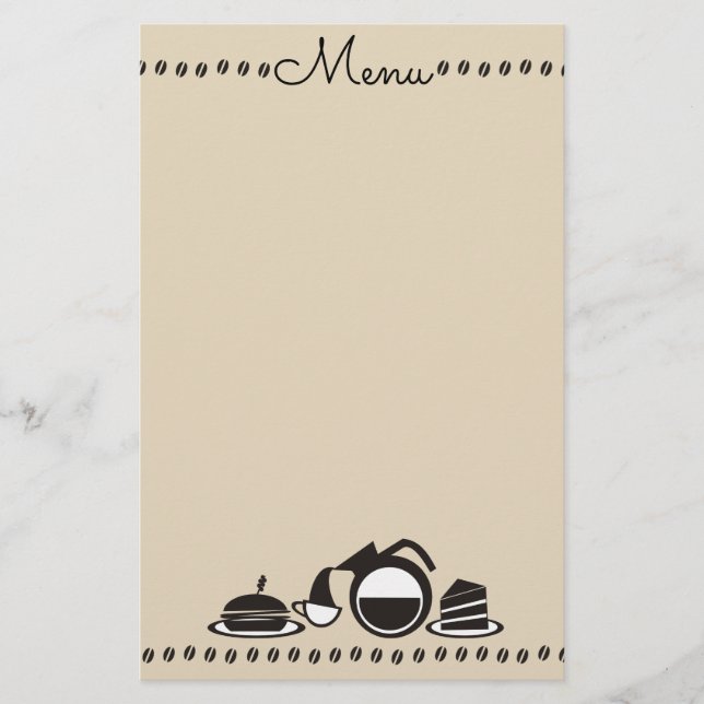 Kaffesmacka, brunch-lunchen, menypapper (Framsida)