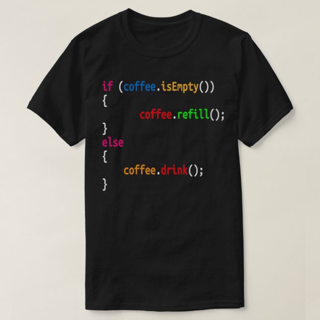 Kaffesmedjor för kodrar, kaffeLov T Shirt (Design framsida)