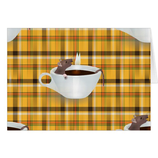 kaffesmun hälsningskort (Framsidan Horizontal)