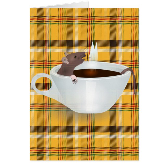 kaffesmun hälsningskort (Framsidan)