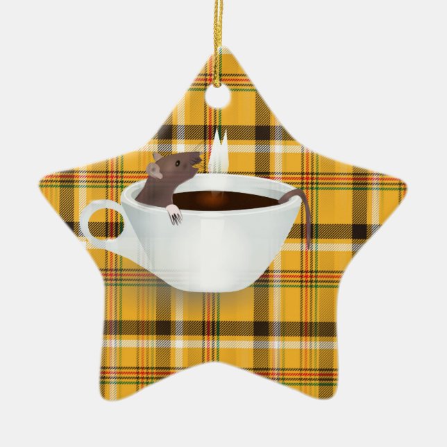 kaffesmun julgransprydnad keramik (Framsidan)